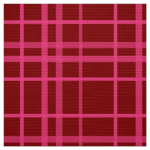 Maroon Rosa Rutig Plaid Design  Tyg