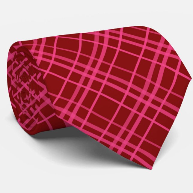 Maroon rosa rutnät plaid design  slips (Skapare uppladdad)