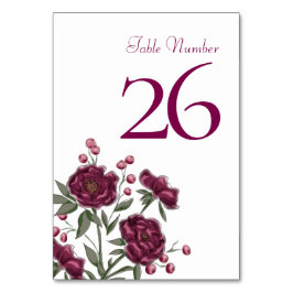 Maroon Rose Wedding Bordsnummer