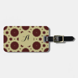 Maroon Rosette Design Luggage Tag Bagagebricka