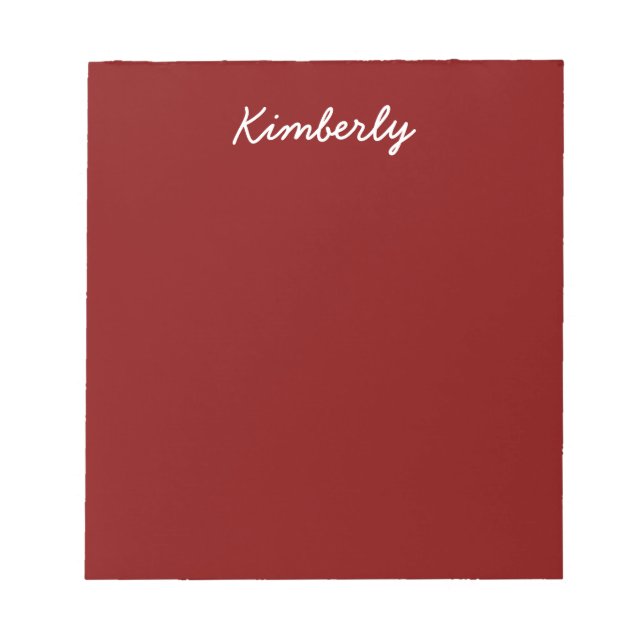 Maroon Solid Färg Anteckningsblock (Framsida)