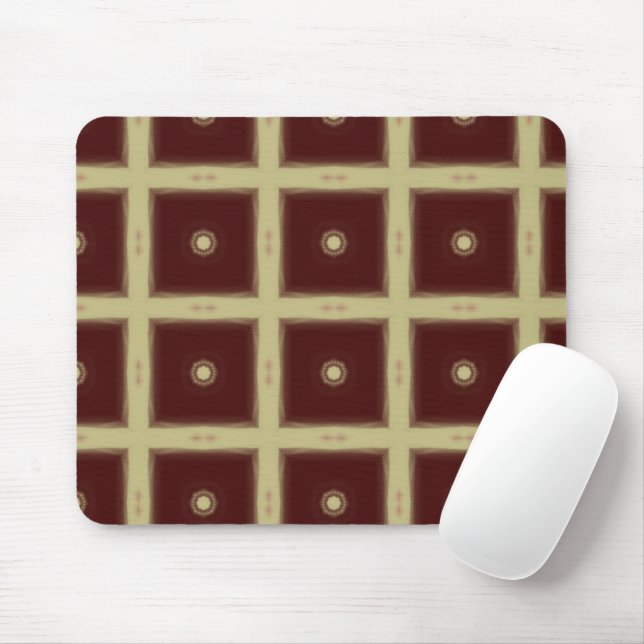 Maroon Square tiles mouse pad Musmatta (Med mus)