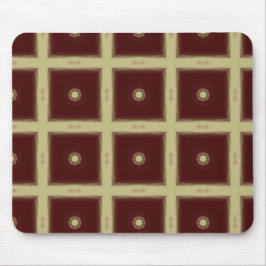 Maroon Square tiles mouse pad Musmatta