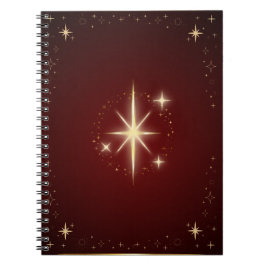 Maroon Star Anteckningsbok