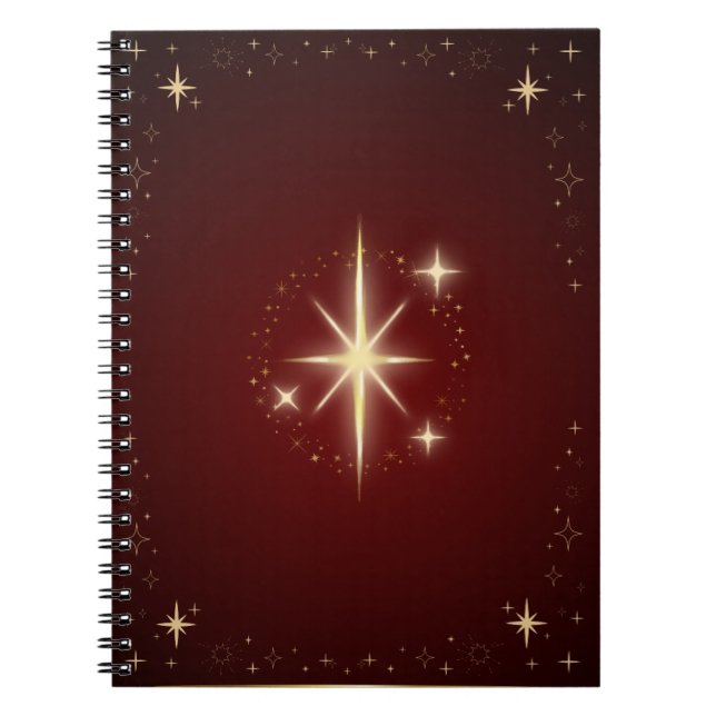 Maroon Star Anteckningsbok (Framsidan)