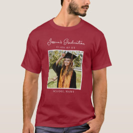 Maroon Student Anpassningsbar Photo Modern Party T Shirt
