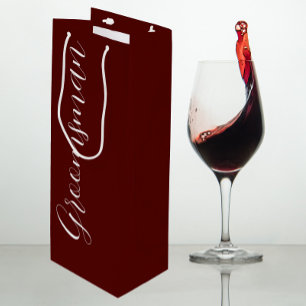 Maroon Stylized Script Bröllop Groomsman