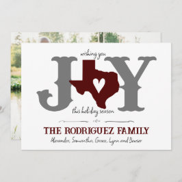 Maroon Texas JOY Photo Julkort