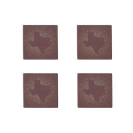 Maroon Texas Stars State Shape Cutout Stenmagnet