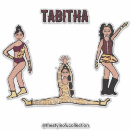 Maroon Tiger Dancer #2 Klistermärken