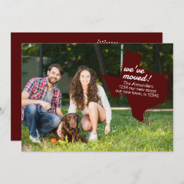 Maroon Vi har flyttat - Doged Texas Flytta Meddelande