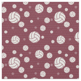 Maroon Volleyball Chevron Patterned Tyg