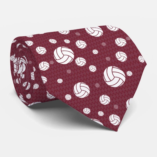 Maroon Volleyboll Chevron Mönster Slips (Rullad)