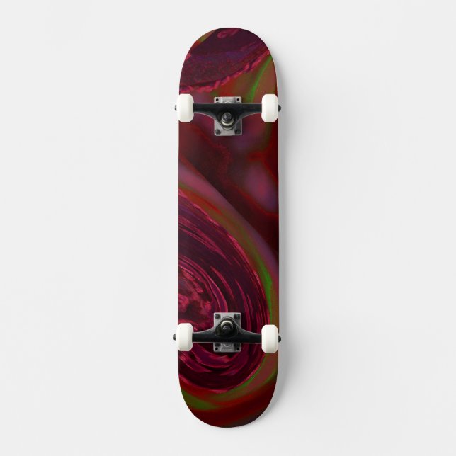 Maroon Wave Skateboard Bräda 21,5 Cm (Framsida)