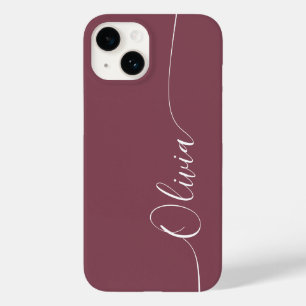 Maroon White Elegant Calligraphy Script Namn