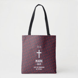 Maroon Zebra Stripes Pattern Bible Verse Christian Tygkasse