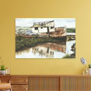 Marooned Frakt Watercolor Canvas