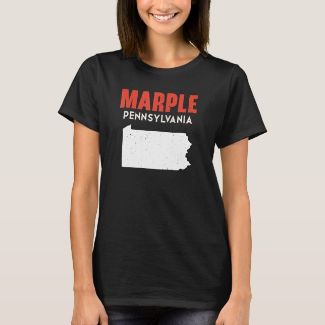 Marple Pennsylvania USA State America Travel T Shirt (Framsida)
