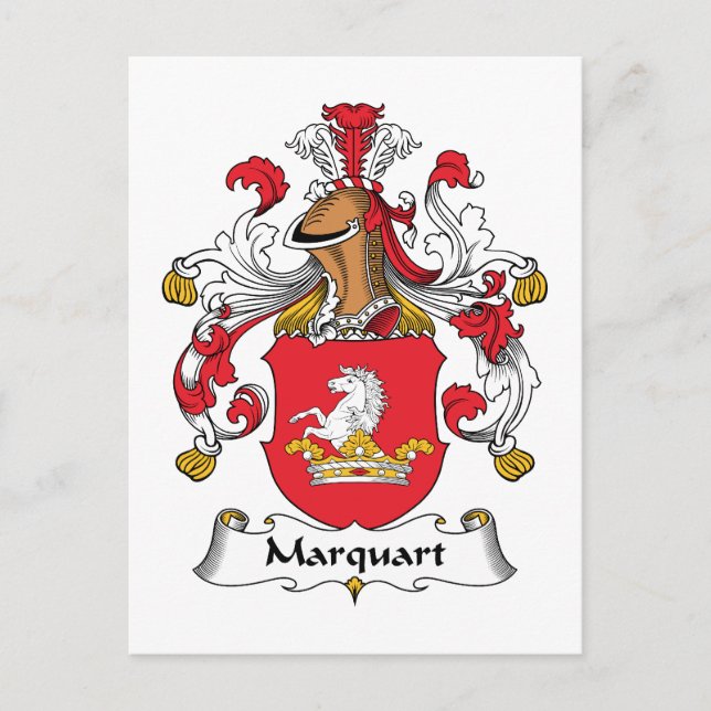 Marquart Family Crest Vykort (Framsida)