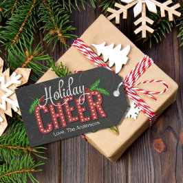 Marquee Cheer Helgdag Gift Märkre Presentetikett
