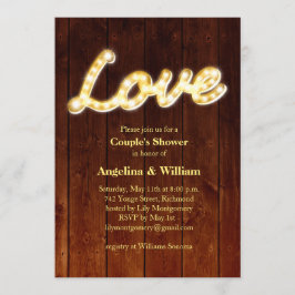 Marquee Ljus Couple Shower Inbjudan