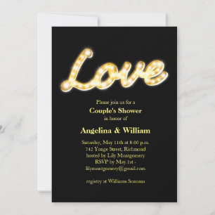 Marquee Ljus Couple Shower Inbjudan