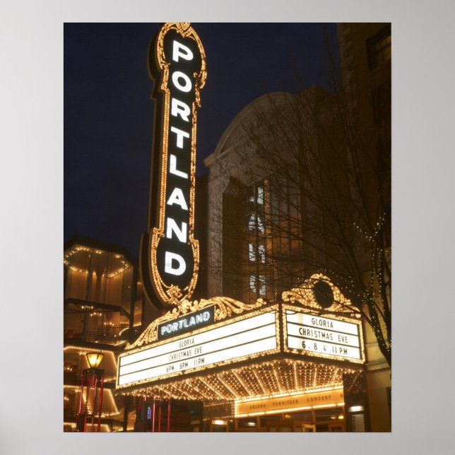 Marquee of Arlene Schnitzer audiorium Poster (Framsidan)