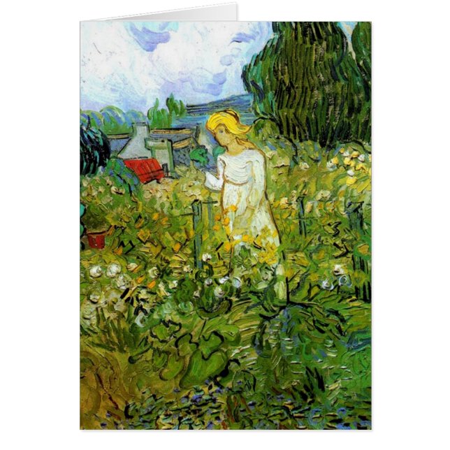Marquerite Gachet i Garden, Vincent van Gogh. Hälsningskort (Framsidan)