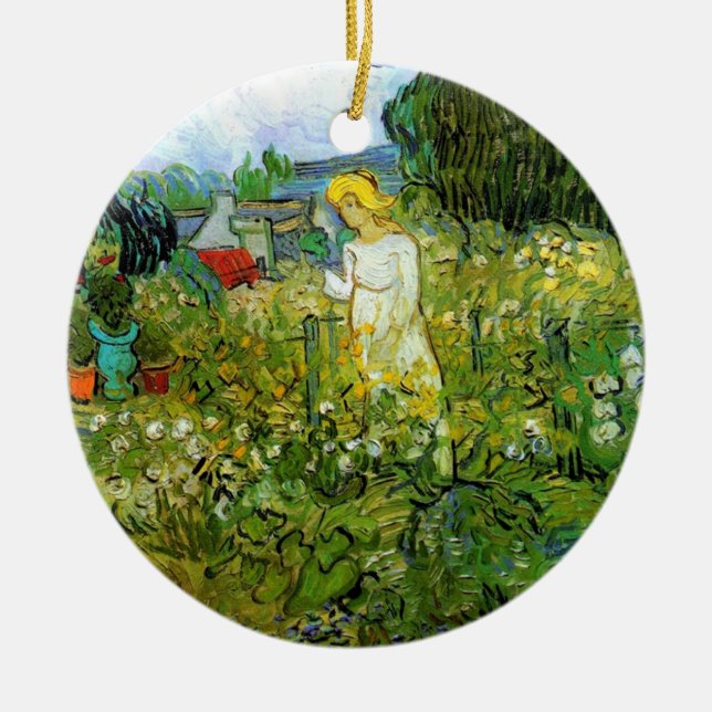 Marquerite Gachet i Garden, Vincent van Gogh. Julgransprydnad Keramik (Framsidan)