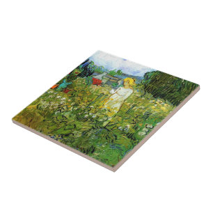 Marquerite Gachet i Garden, Vincent van Gogh. Kakelplatta