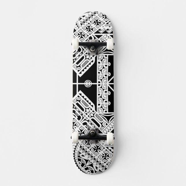 Marquesas Polynesian stam- konst på skatedeck Skateboard Bräda 21,5 Cm (Framsida)