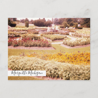 Marquette-fängelset Michigan Blomsterträdgård Vykort
