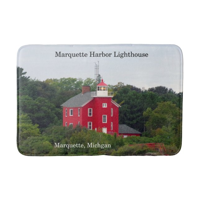 Marquette Harbour Lighthouse badmat Badrumsmatta (Framsidan)