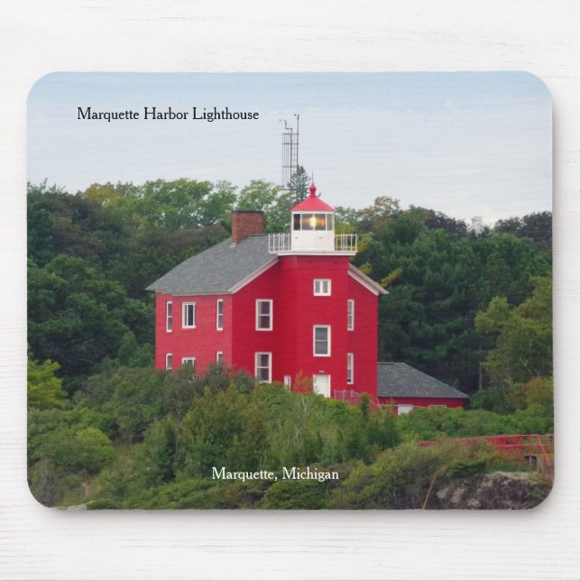 Marquette Harbour Lighthouse mousepad Musmatta (Framsidan)