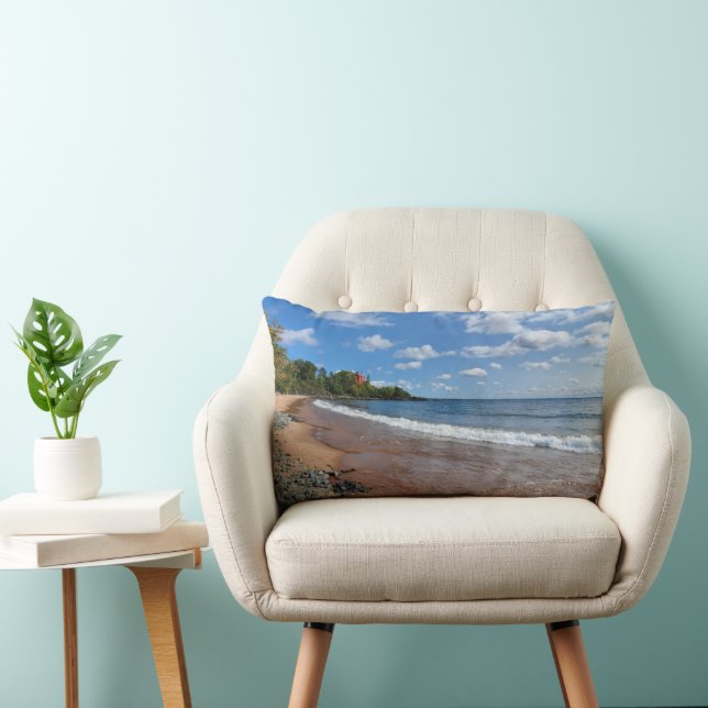 Marquette Harbour Lighthouse Pillow - Marquette, M Lumbarkudde (Stol)