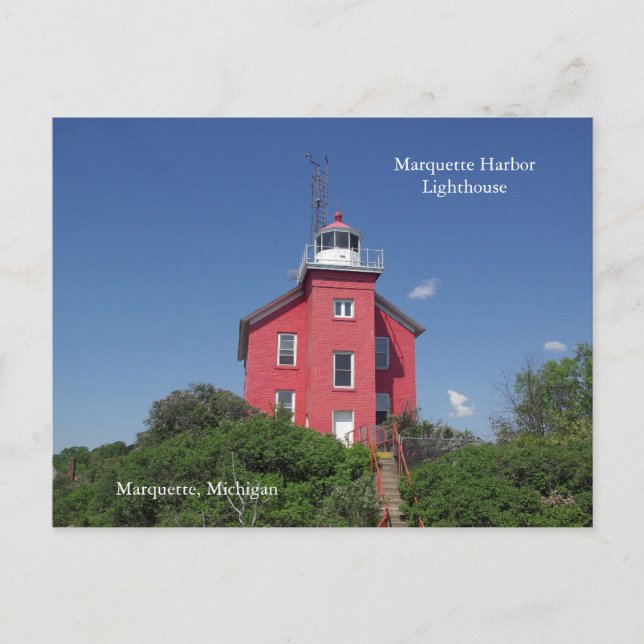 Marquette Harbour Lighthouse-vykort Vykort (Framsida)