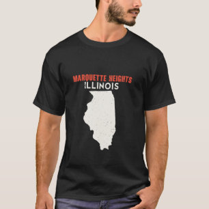 Marquette Heights Illinois USA State America Trave T Shirt