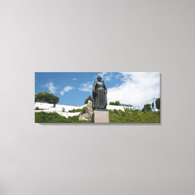 Marquette Statue, Mackinac Island, Michigan Canvastryck (Framsida)