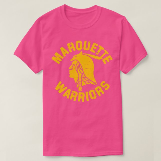 Marquette Warriors Guld TShirt T Shirt (Design framsida)