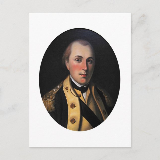 Marquis de Lafayette (namnteckning på omvänt) Vykort (Framsida)