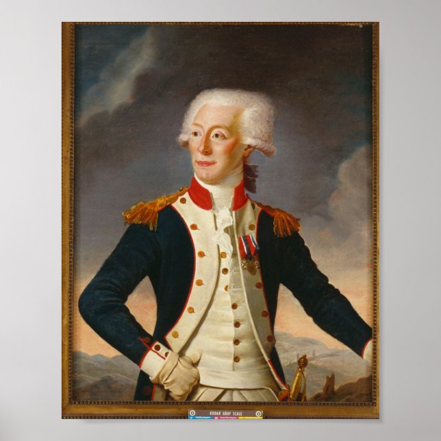 Marquis De Lafayette Porträtt Poster (Framsidan)