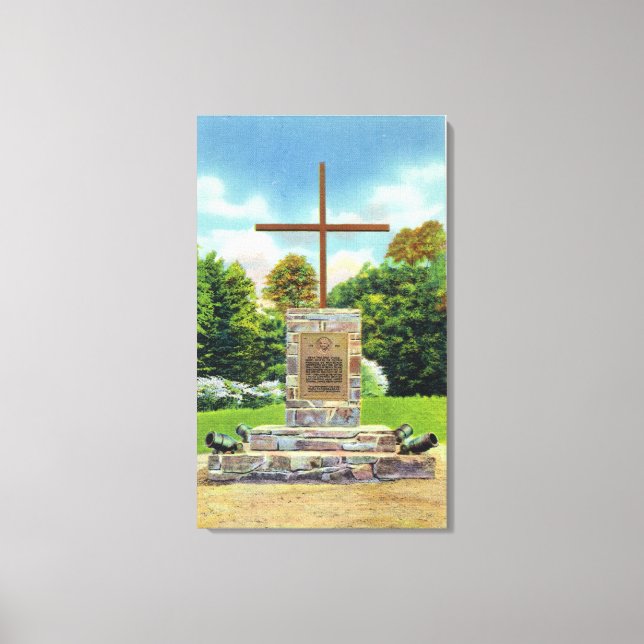Marquis de Montcalm Monument Scene Canvastryck (Framsida)