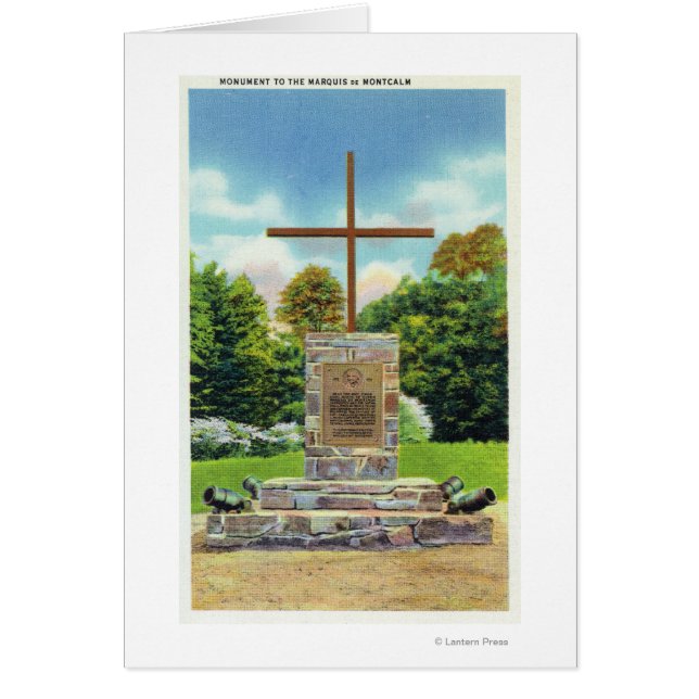 Marquis de Montcalm Monument Scene Hälsningskort (Framsidan)