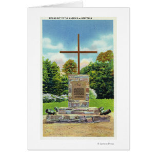 Marquis de Montcalm Monument Scene Hälsningskort