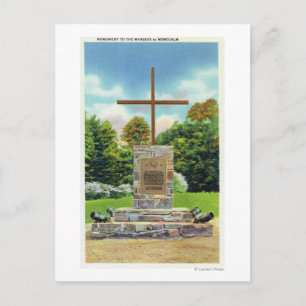 Marquis de Montcalm Monument Scene Vykort