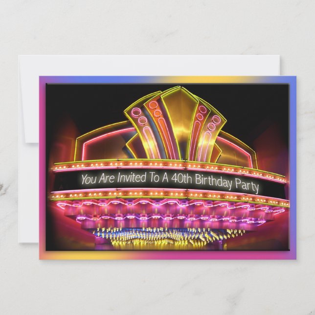 Marquis-inbjudan på 40 år inbjudningar (Framsida)