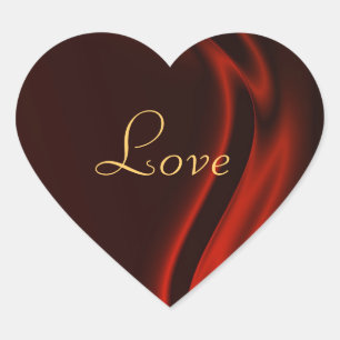 Marquis Red Heart Kärlek Sticker Hjärtformat Klistermärke