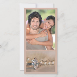 Marquise Diamond Förlovning Ring Bröllop Tack Kort