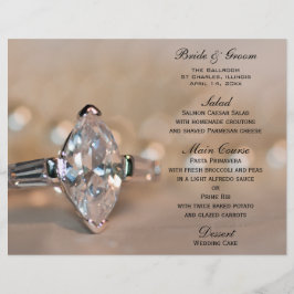 Marquise Diamond Ring Bröllop Menu