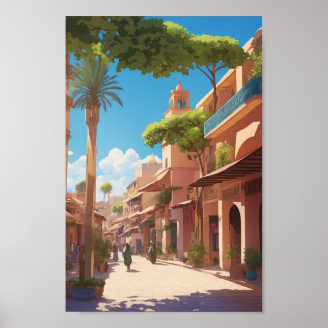 marrakech ai-målarväggkonst poster (Framsidan)